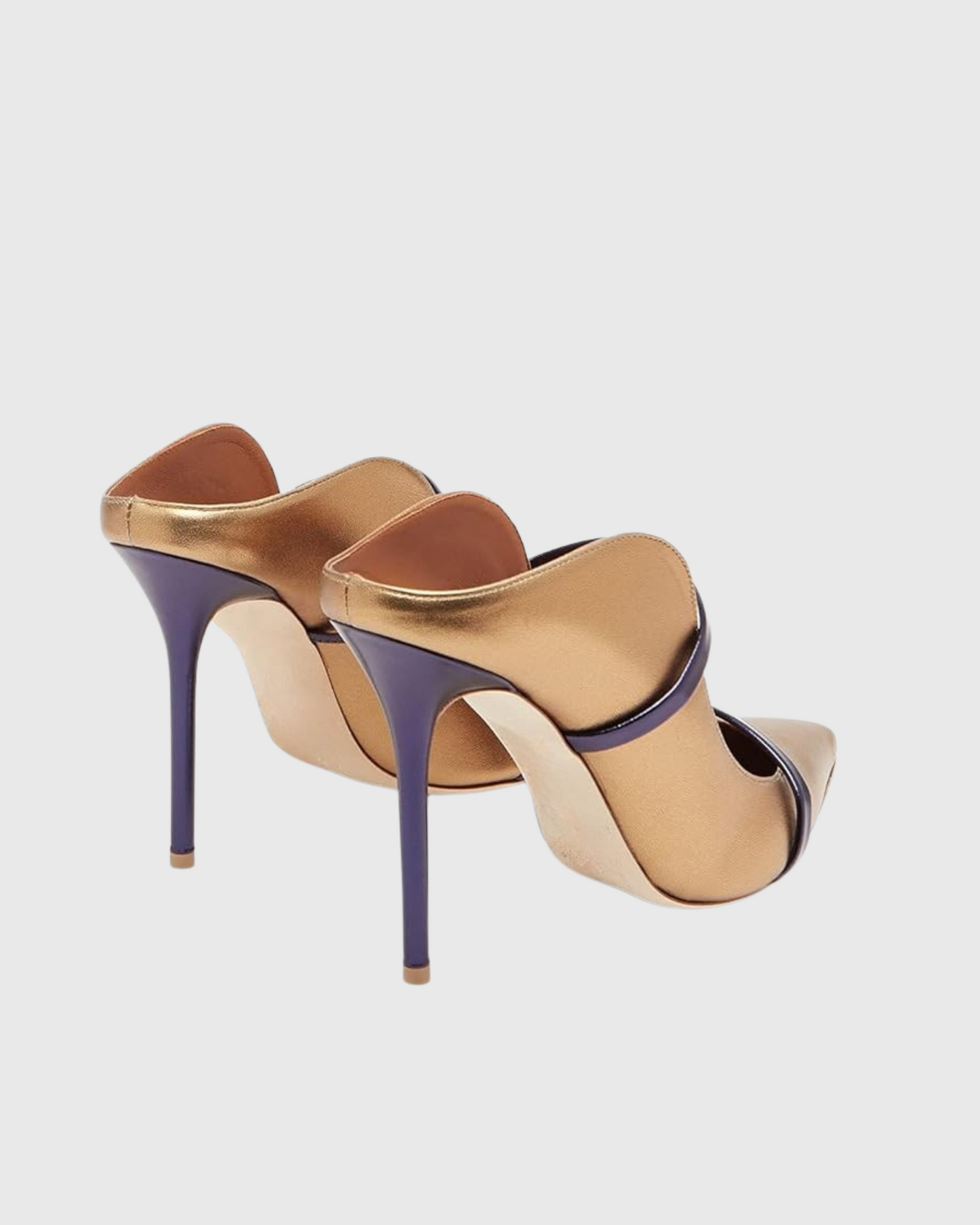 Narcisa Metal Ring Satin Pumps In Gold