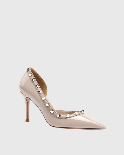 Nella Rivet Irregular Pumps In Natural