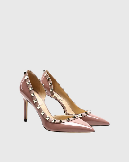 Nella Rivet Irregular Pumps In Pink