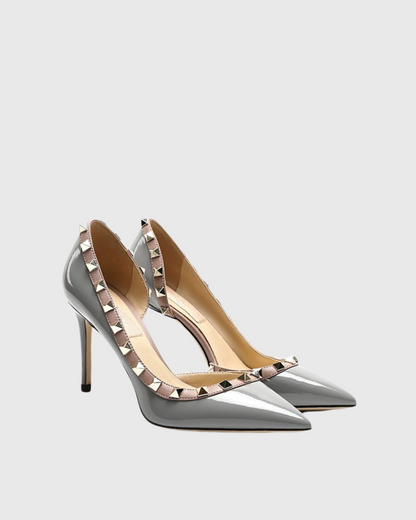 Nella Rivet Irregular Pumps In Blue