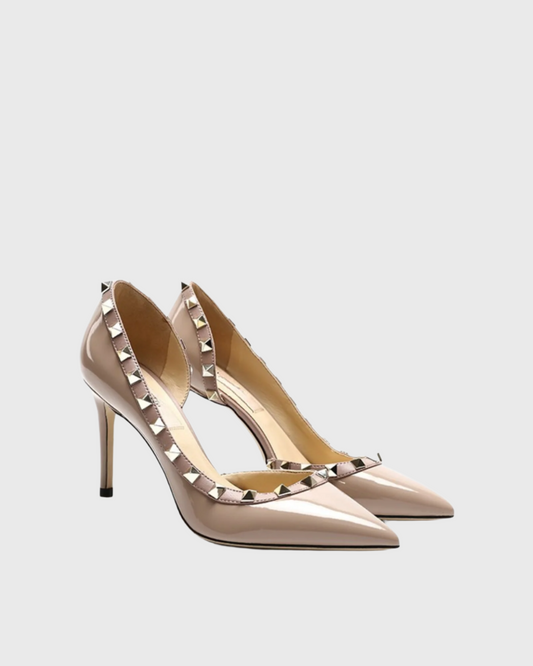 Nella Rivet Irregular Pumps In Natural