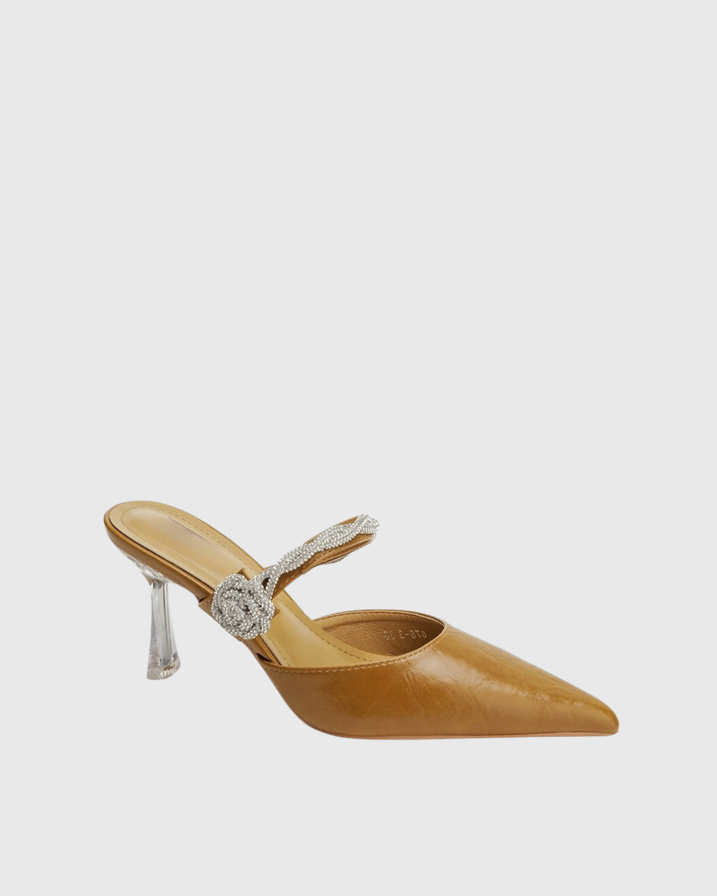Nerina Diamond Strap Mules In Brown