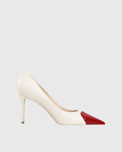 Nico Heart Toe Splicing Pumps In White