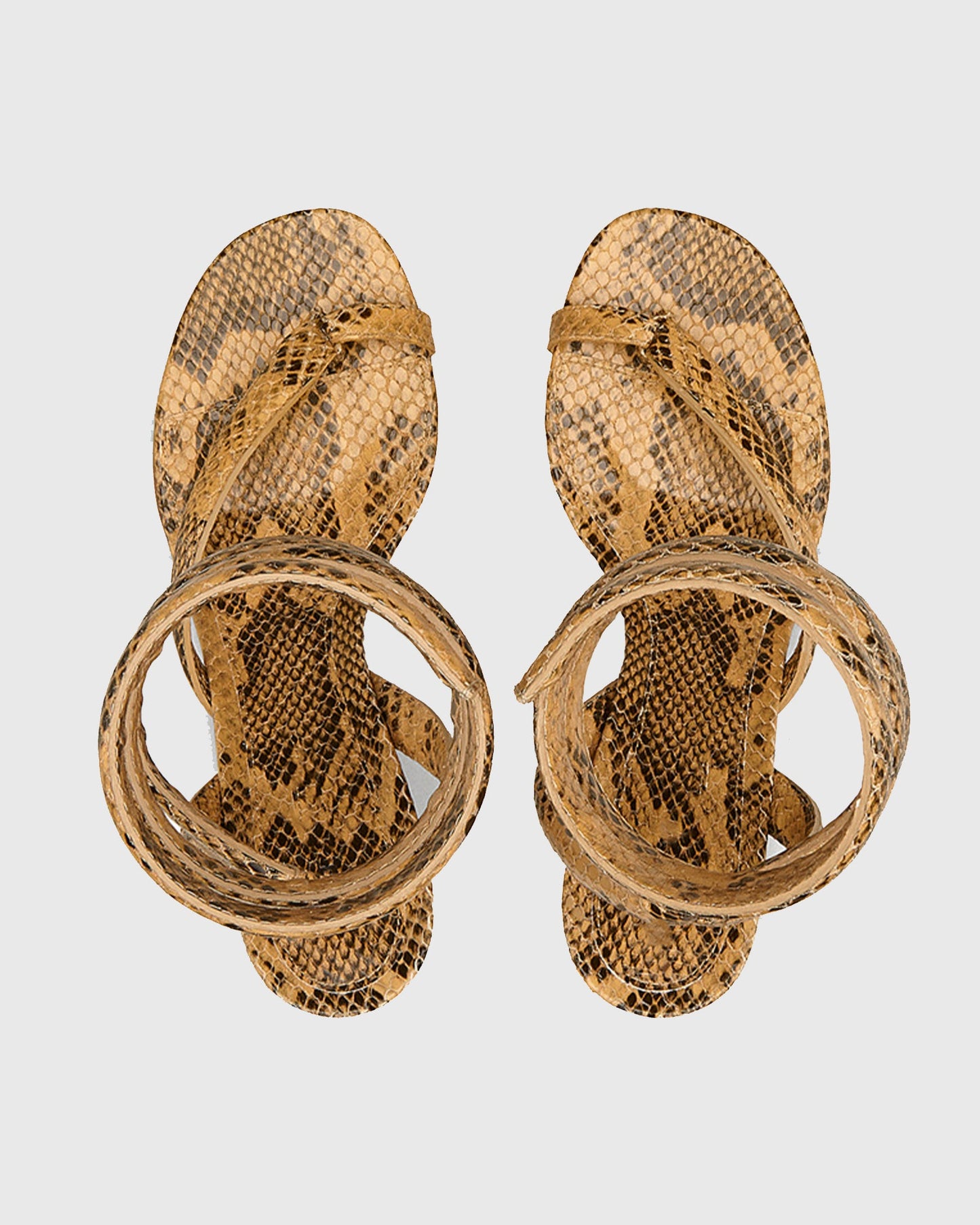 Nina Spiral Snake Sandals In Yellow