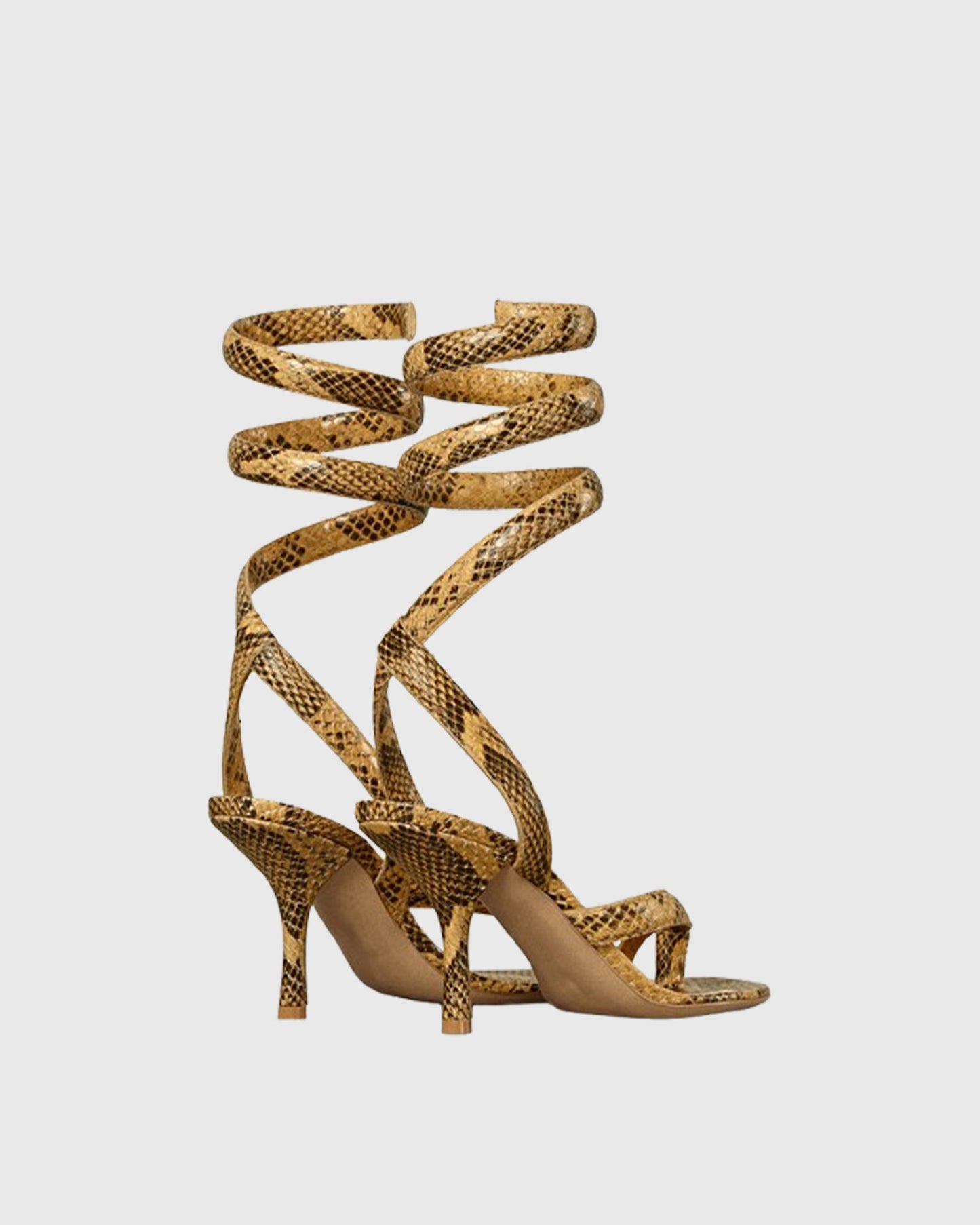 Nina Spiral Snake Sandals In Yellow