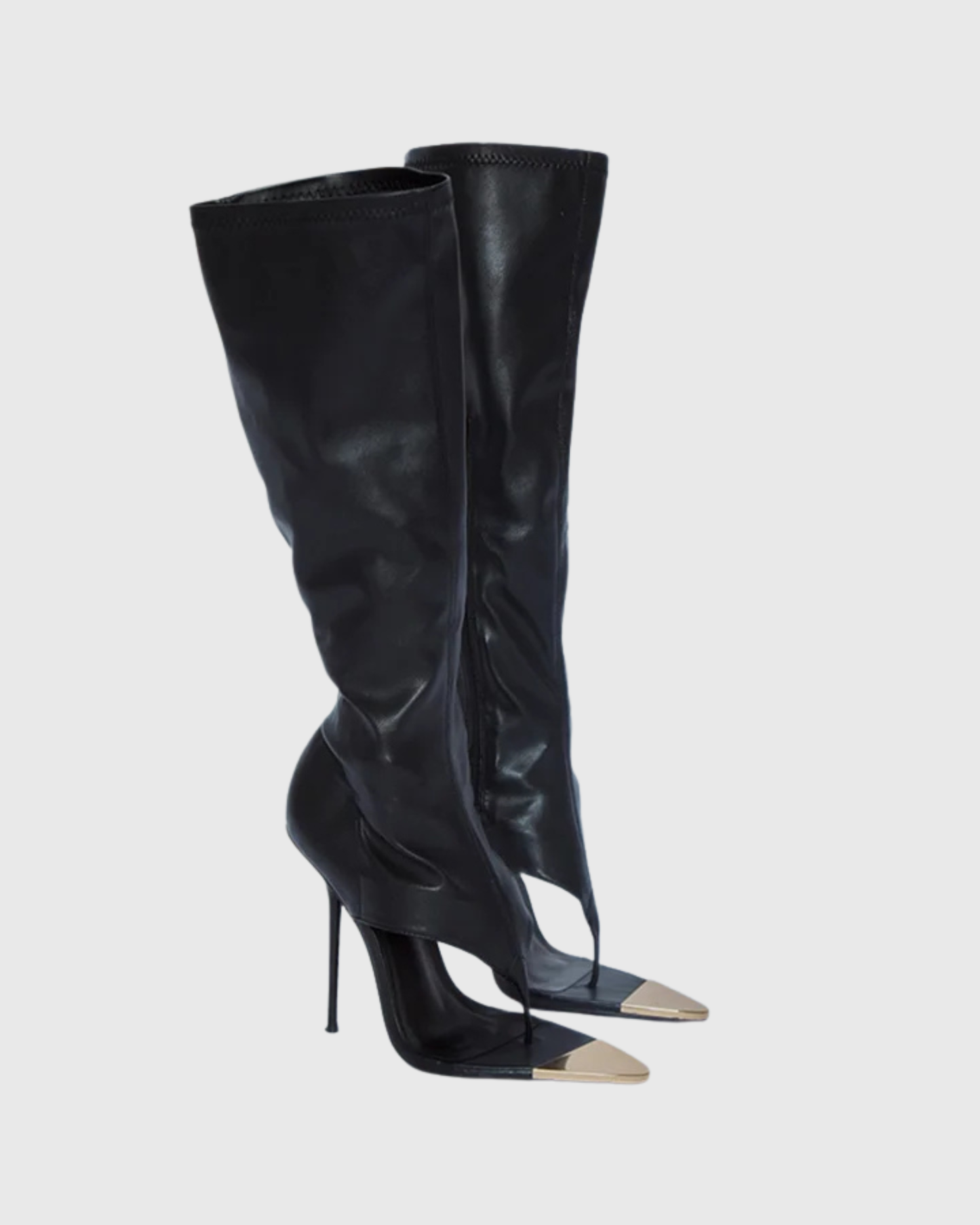 Norma Thong Knee Hight Boots In Black