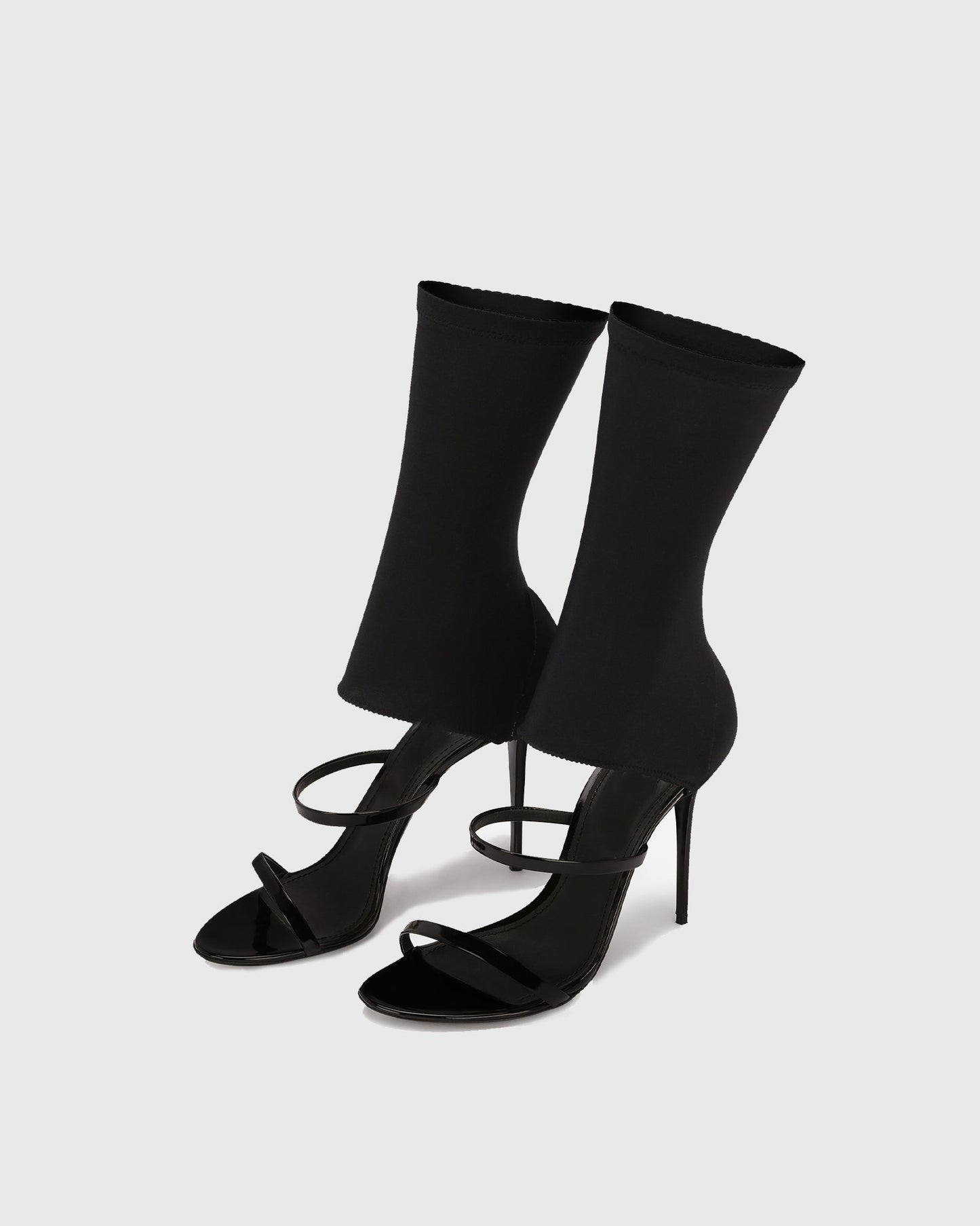 Norma Wrap Ankle Sandals In Black