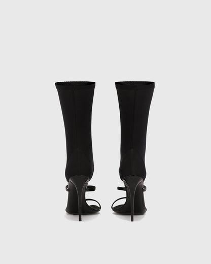 Norma Wrap Ankle Sandals In Black