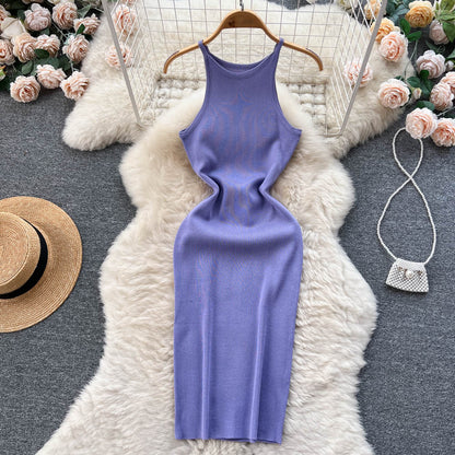 Sexy Spaghetti Straps Tight Knit Dress Women Holiday Dress P172