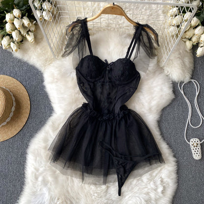 Sexy Spaghetti Straps Lace Short Dress Summer Women Holiday Dress P247