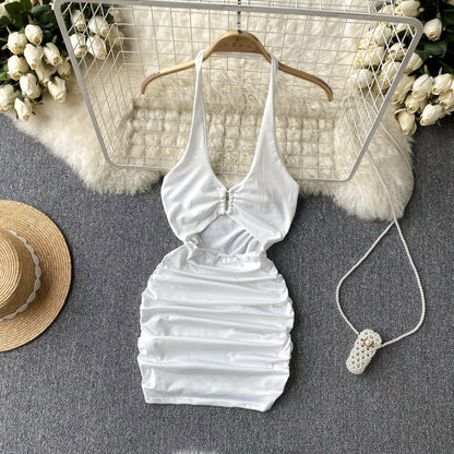 Sexy Sheath Sleeveless Black Short Summer Holiday Dress P244