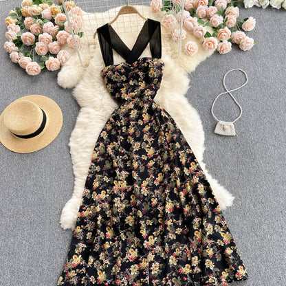 Cute Floral Summer Beach Women Dress P090