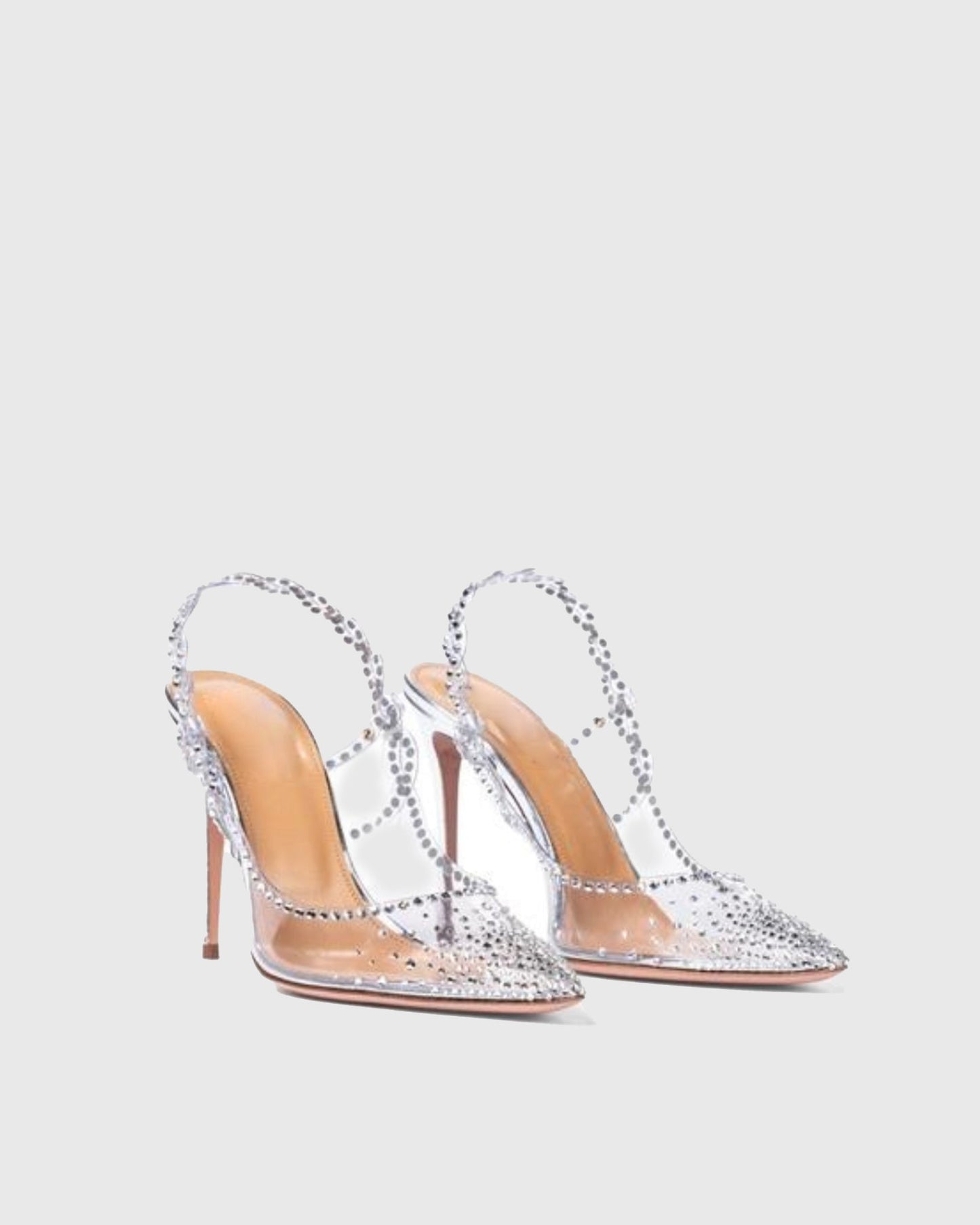 Orietta Starry Rhinestone PVC Slingback Pump