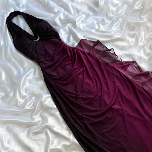Gorgeous Purple Strap Long Prom Dresses Formal Dress Woman Elegant