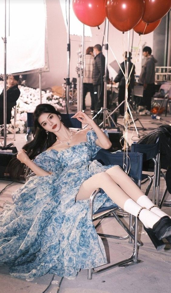 Elegant High Low Blue Floral Prom Dresses Long Formal Dress P1114