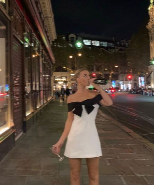 a line white satin homecoming dress 18th birthday outfits P2173