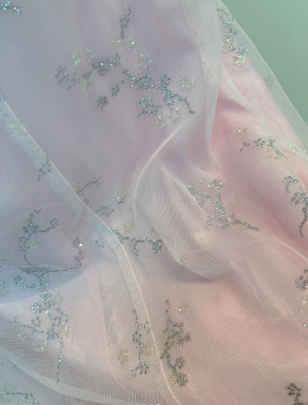 Chic A line V Neckline Pink Chiffon Evening Dress Long Prom Dresses P2363