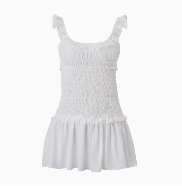 Sexy Low-cut Earrings Sling Pleated Slim Fit A-line Homecoming Dress P3541