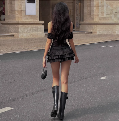 Sexy Pleated One Shoulder Tube Top Lace Cake Mini 17th Birthday Homecoming Dress P3549