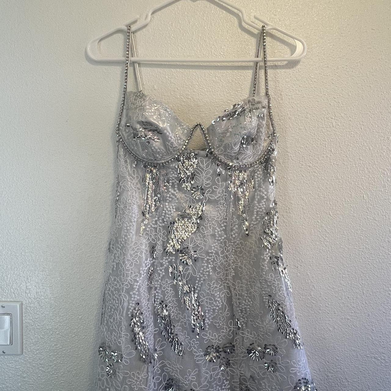 Pretty Strap White Sequin Lace Mini 17th Birthday Homecoming Dress P3705