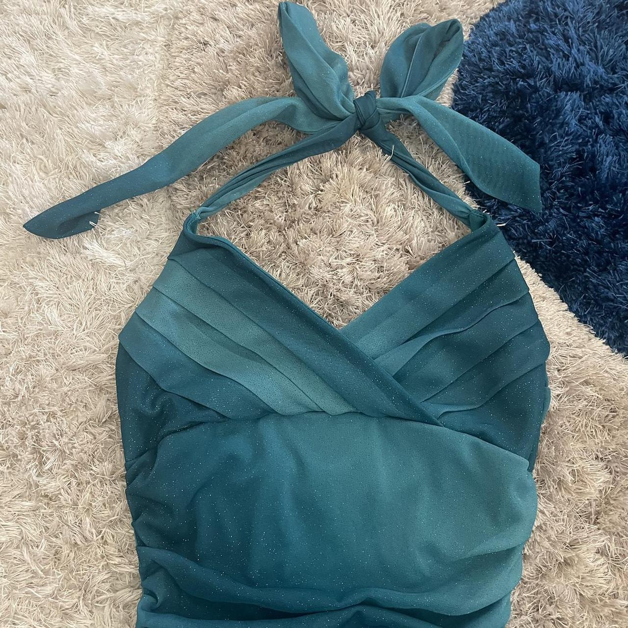 Sweet Glitter Halterneck V-neck Ruffled Mini 16th Birthday Homecoming Dress P3706