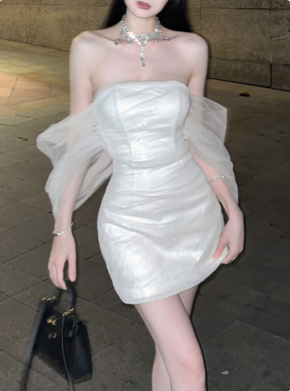 Elegant One-shoulder Design Hip-hugging 19th Birthday Homecoming Dress P3716