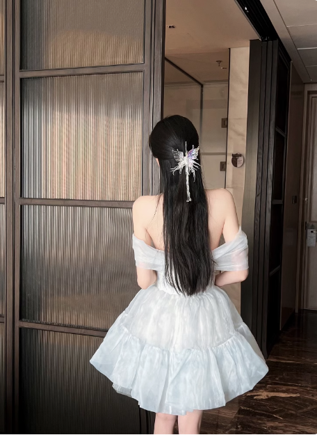 Sweet Pink Tulle Birthday Dress Tulle Puff Homecoming Dress P3720