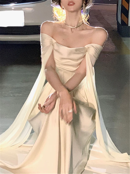 Elegant New Fashion Evening Party Ladies Vestido Vintage Long Prom Dress P895