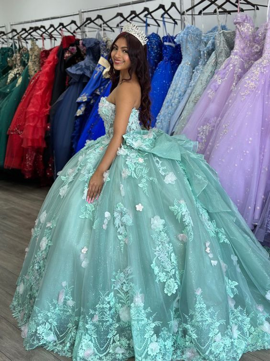 Sage Quinceanera Dress Ball Gown Sweet 16 Dress Birthday Gowns