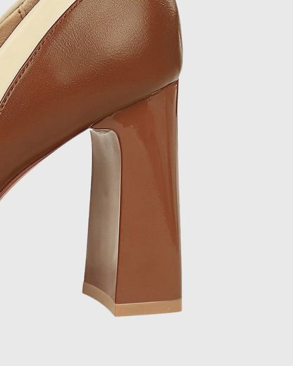 Padget Apricot Mocha Splicing Pumps