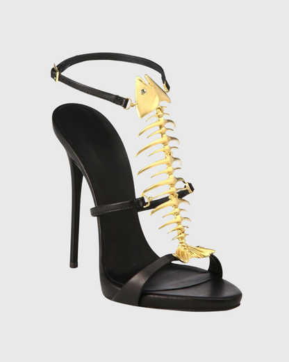Pia Fish Bone Strap Sandals