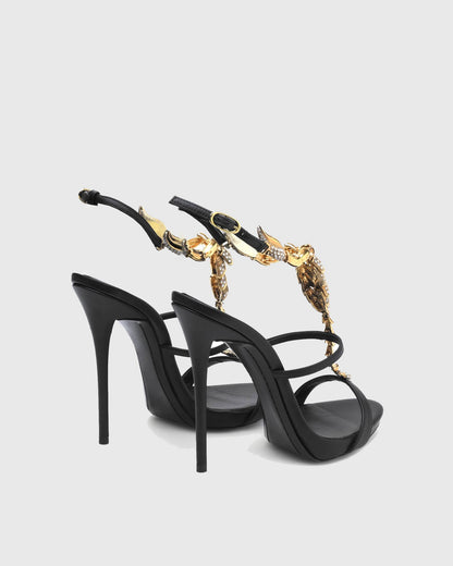Pia Rhinestone Scorpion Strap Sandals