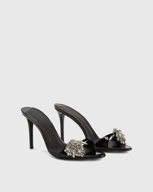 Pietrina Rhinestone Fireworks Slippers In Black