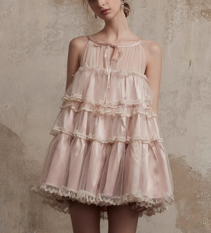 New Fashion Champagne A-line Tulle Short Party Dress Homecoming Dresses TP3937