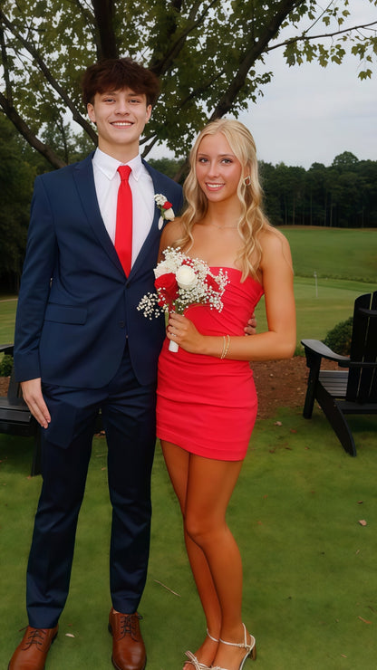 Red Bodycon Homecoming Dress Short Party Dresses