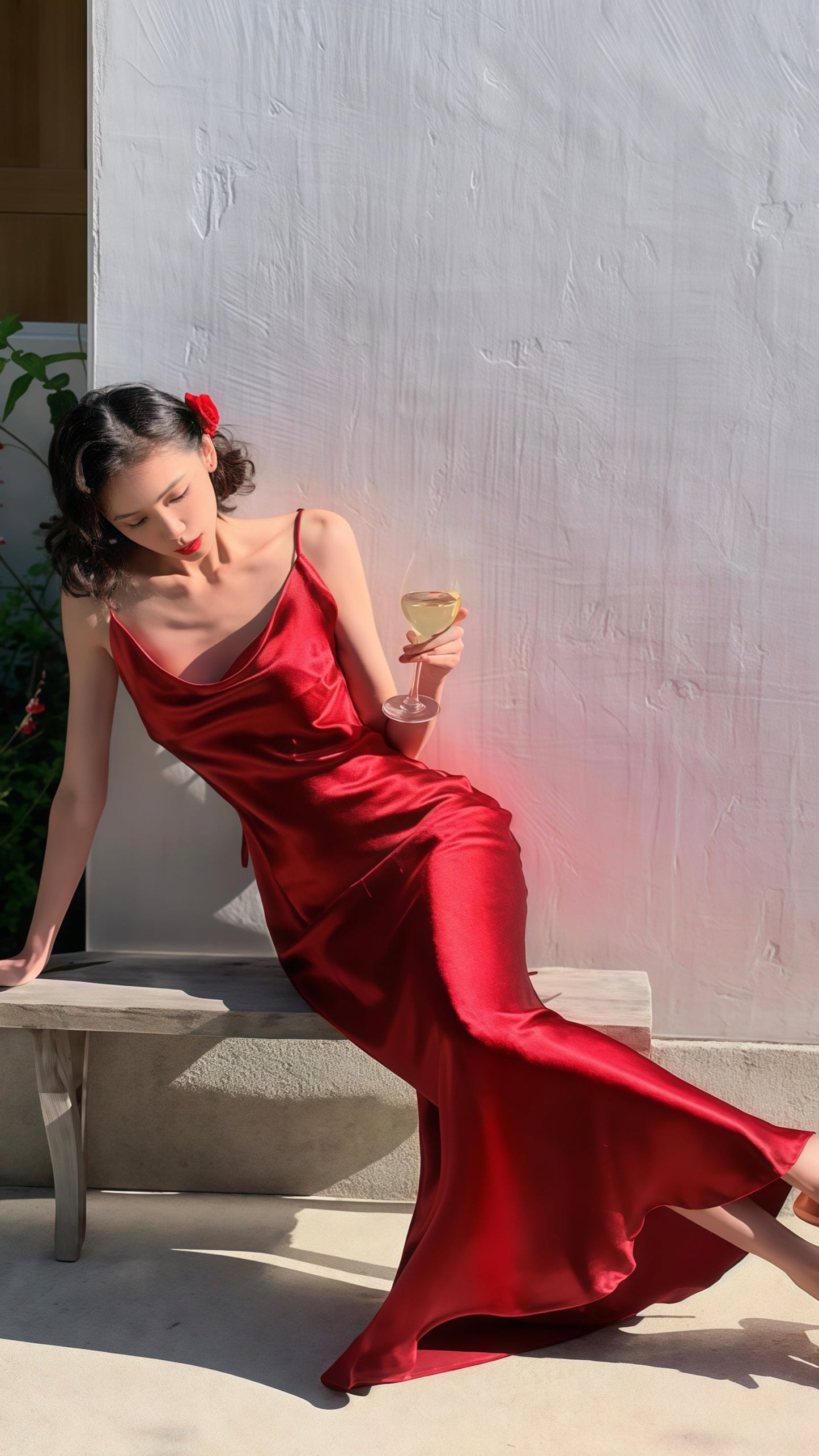 Red Sheath Prom Dress, Summer Party Dress