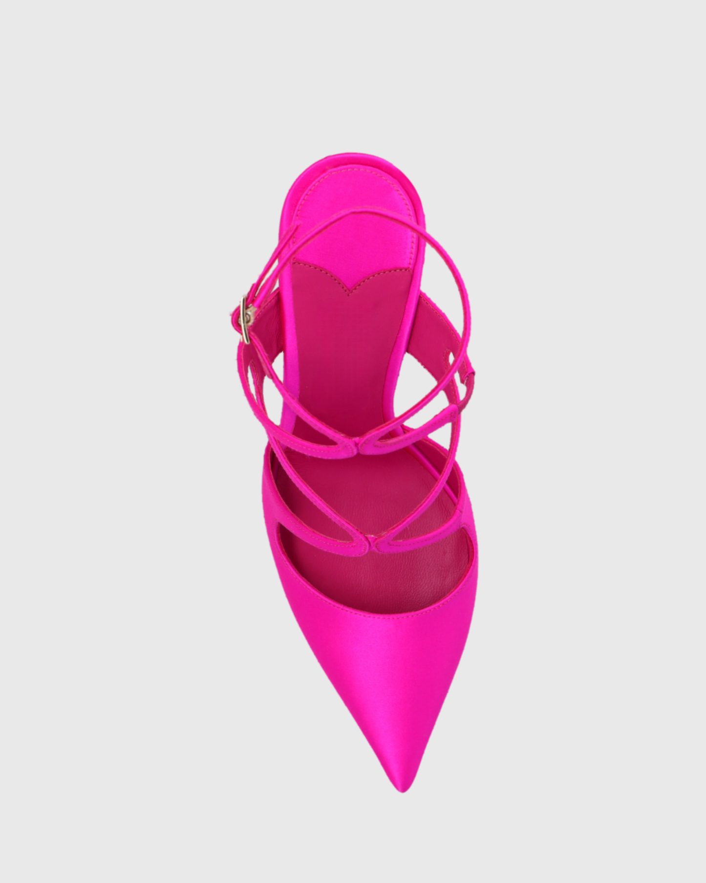 Reign Satin Strap Pumps In Hot Pink