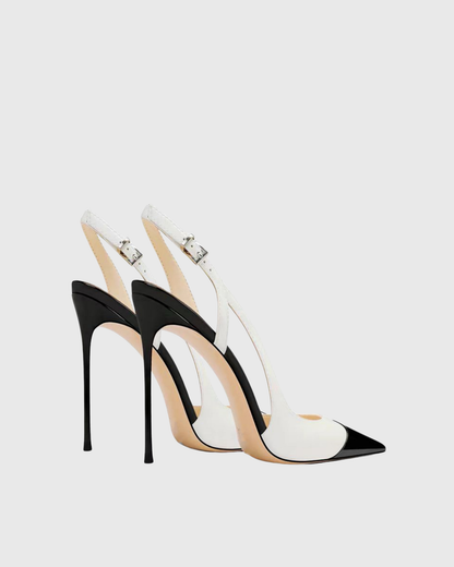 Reina Black And White Splicing Pumps