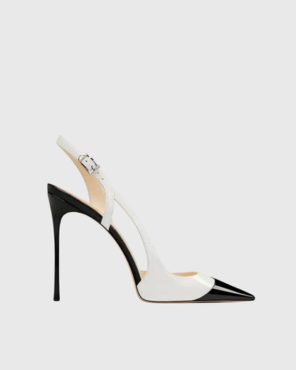 Reina Black And White Splicing Pumps