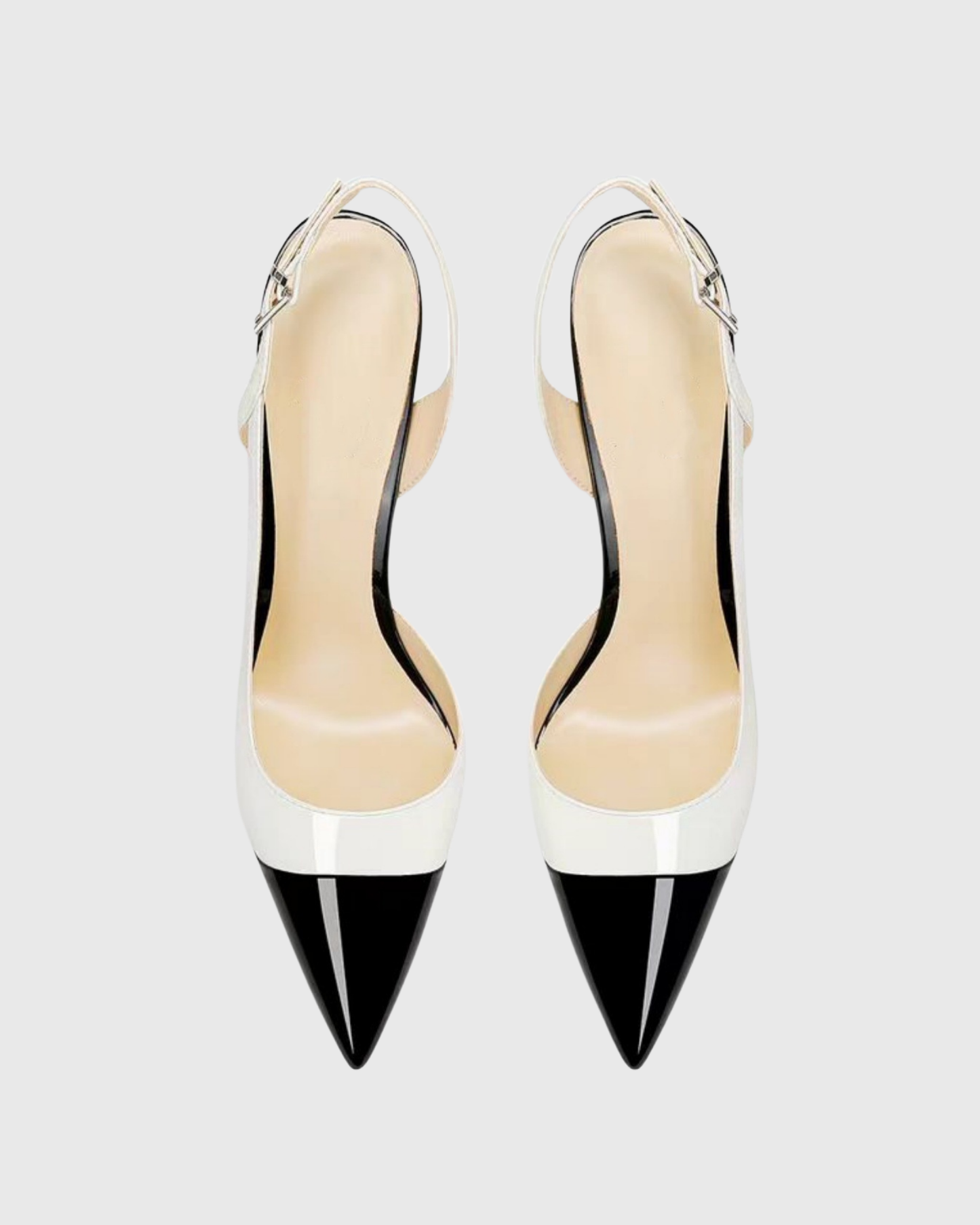 Reina Black And White Splicing Pumps
