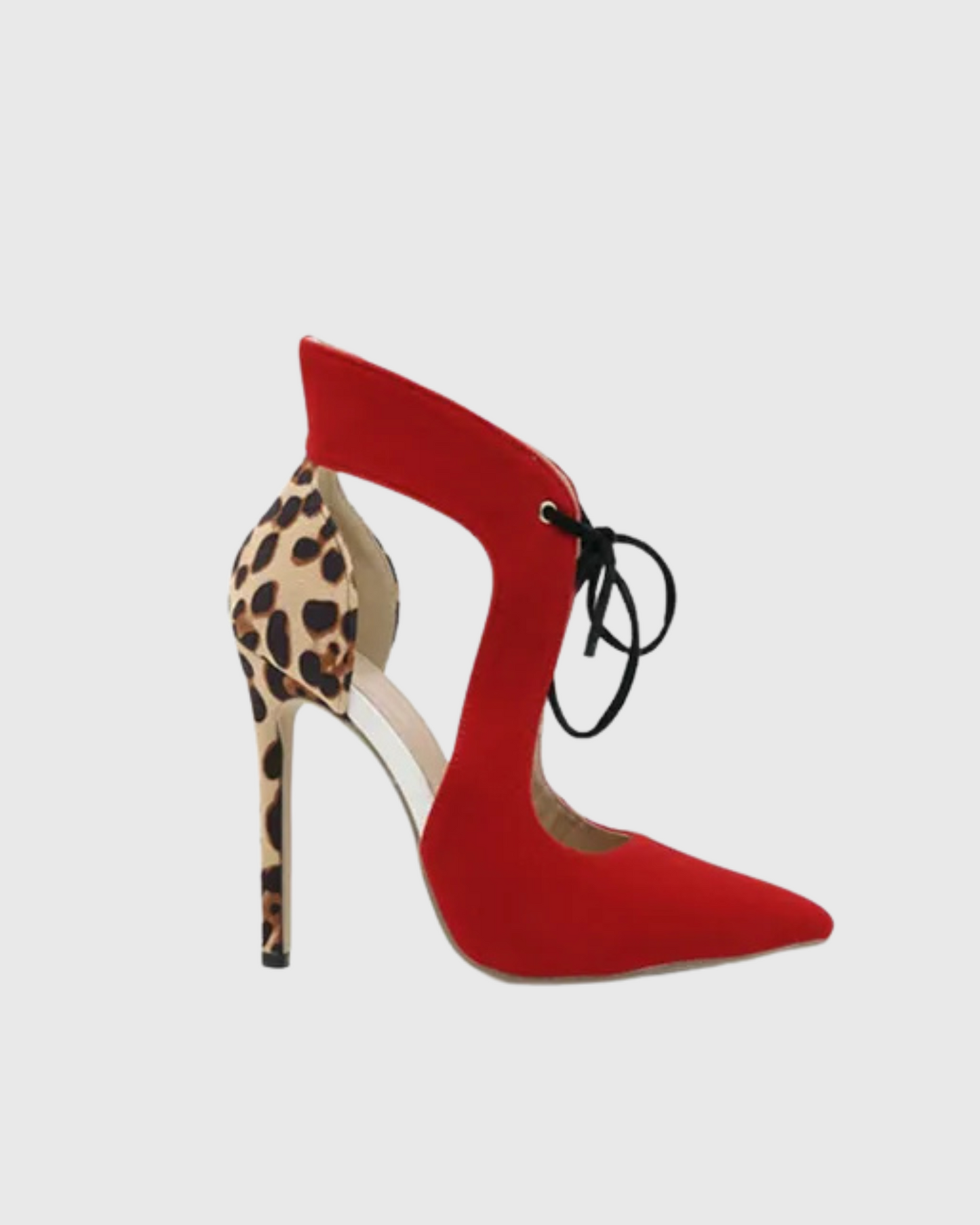 Remy Red Leopard Print Panel Pumps