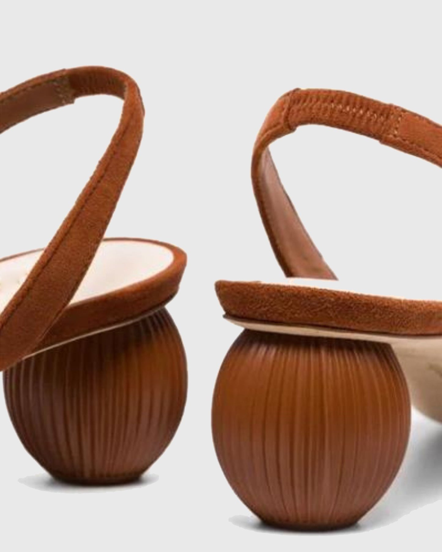 Renza Cutout Slingback Sandals In Brown