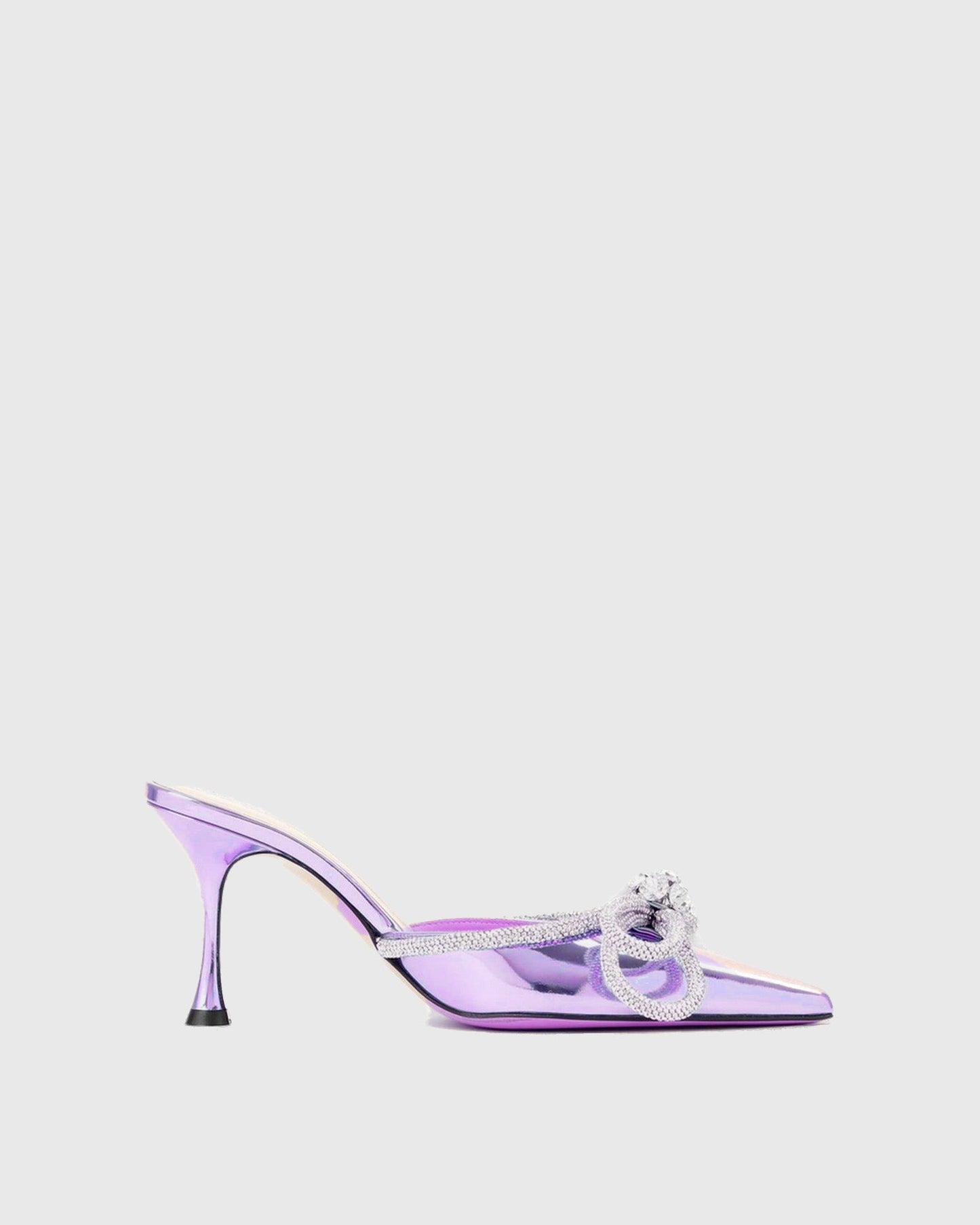 Rina Crystal Bow Mules In Pink