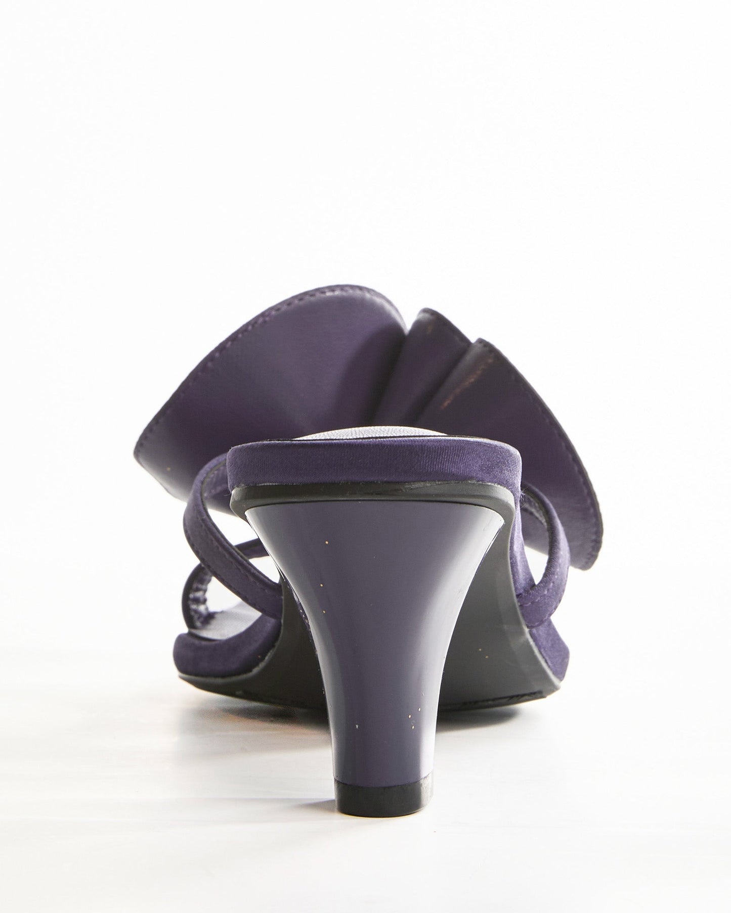 Roberta Rhinestone Flower Slippers In Purple