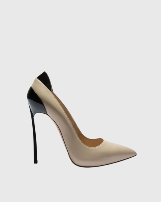 Robin Beige Black Splicing Pumps