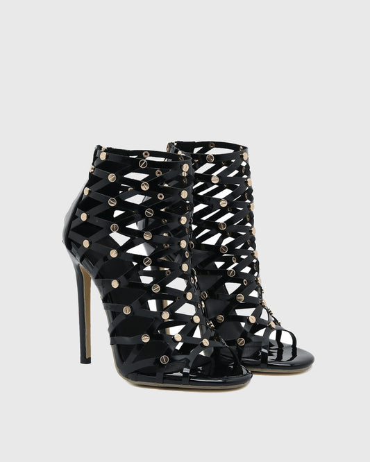 Rossella Cutout Cage Ankle Boots