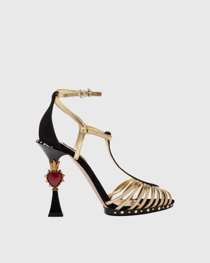 Ryan Vintage Cage Heart Sculptural Heels