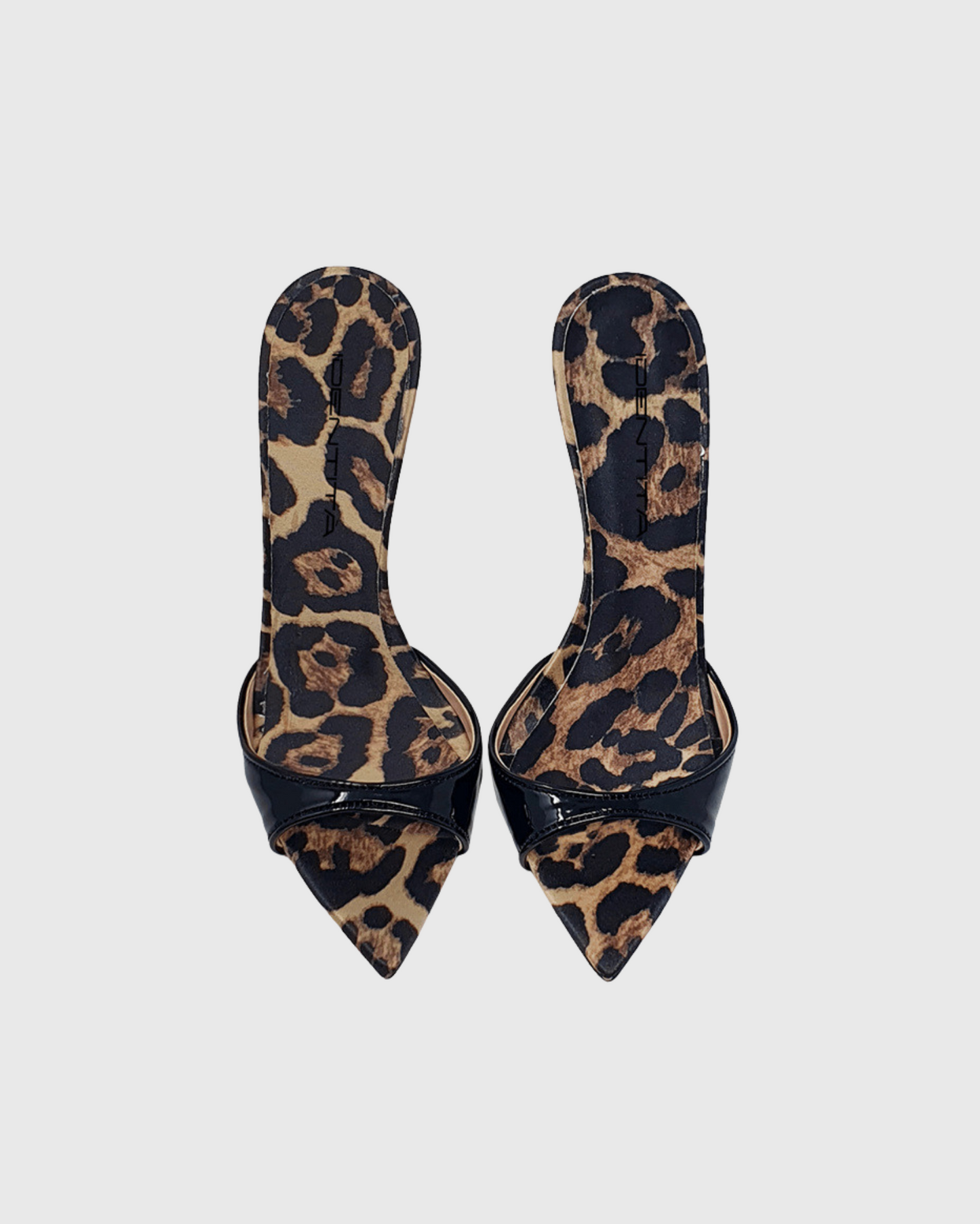 Rylee Leopard Print Splicing Slippers In Black