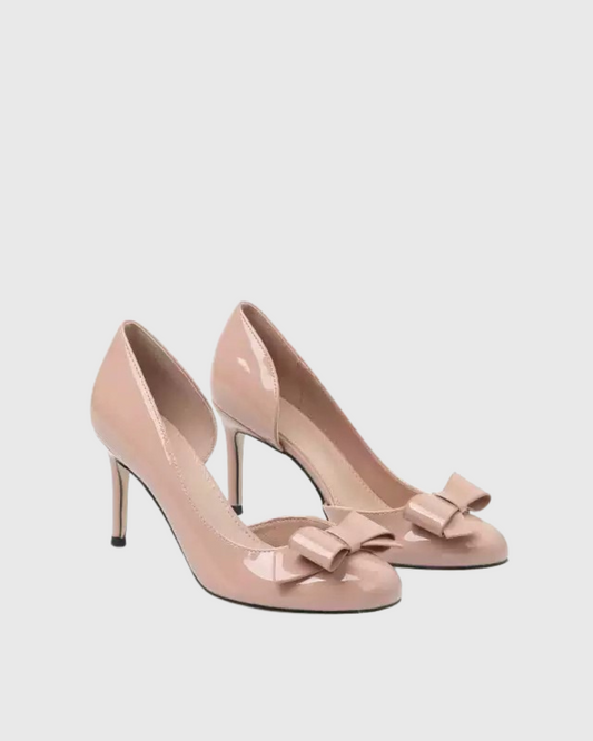 Sabri Bow Irregular Pumps In Beige