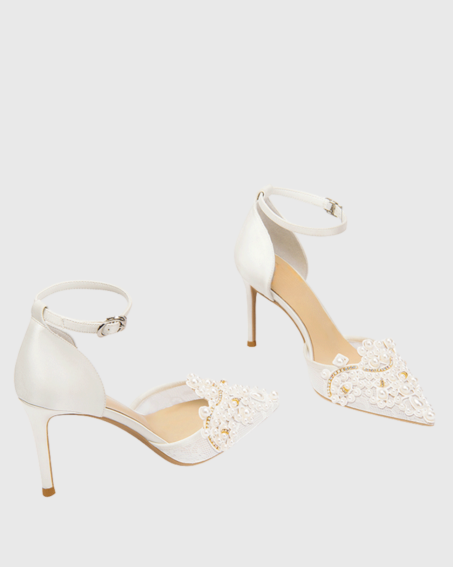 Sadb Pearl Strap Pumps In White